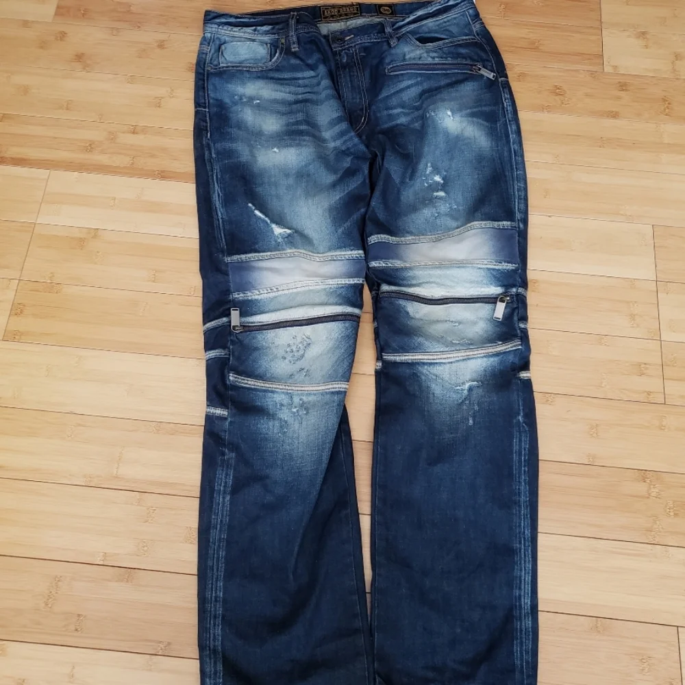 Akoo Mens Moto Jeans Size 38